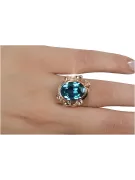 Original Vintage 14K Rose Gold Aquamarine Ring Vintage style vrc100r